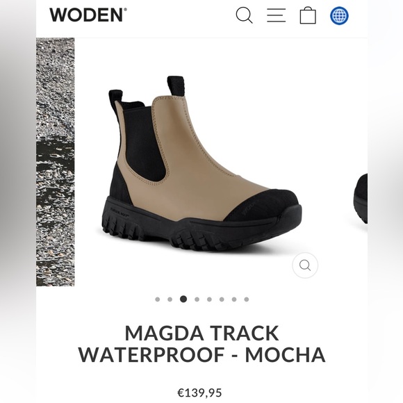 WODEN EU38 US 6.5 Magda Track Waterproof Chelsea Boot in Mocha Brown Orig $150 - Picture 2 of 16